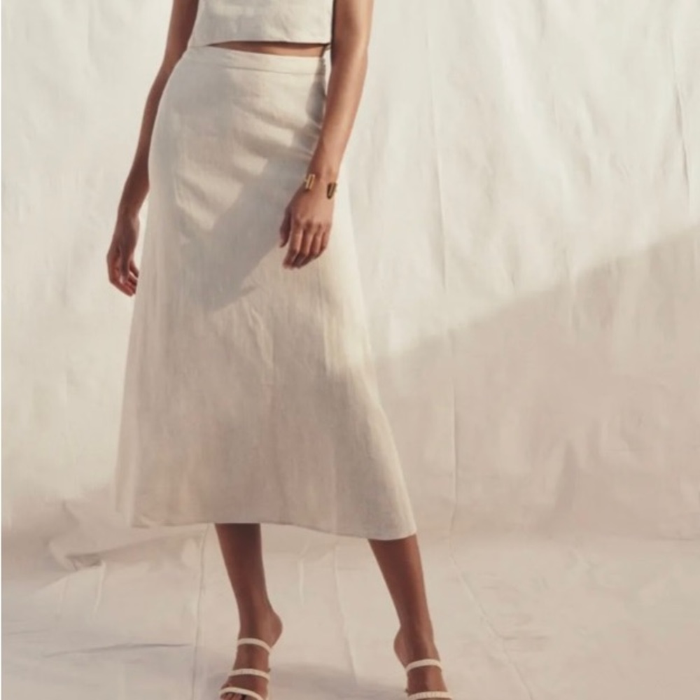 Reformation linen skirt